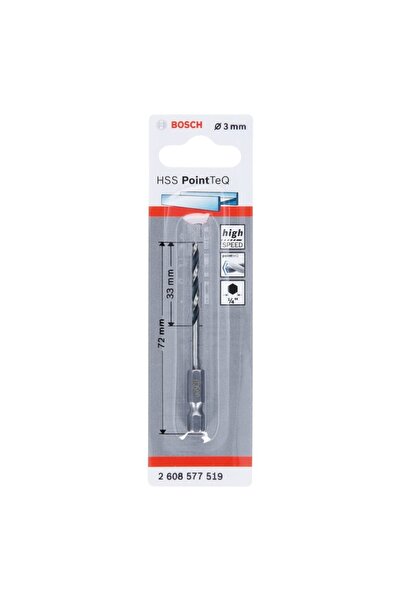 Bosch Hss Pointteq Hex 3mm Altıgen Metal Delme Ucu