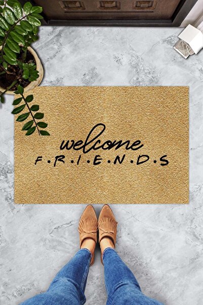 Evsebu Welcome Friends Dekoratif Kapı Önü Paspası