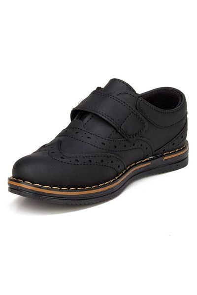 İmerShoes Boy's Black Velcro Casual School Shoes - for Wedding and Circumcision 06