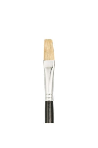 Bigpoint 358f Series White Natural Bristle Flat Cut Brush No: 14