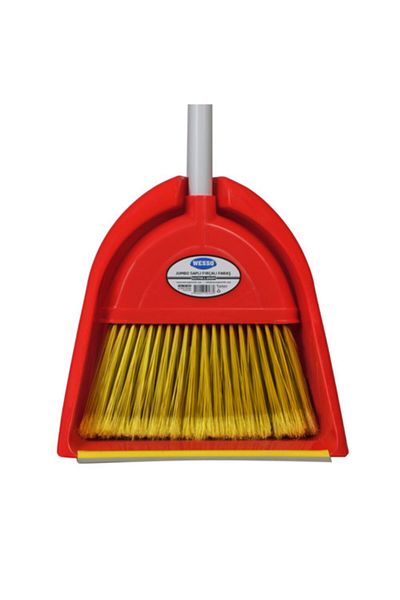 ikatem Jumbo Handle Brushed Dustpan with Bowl