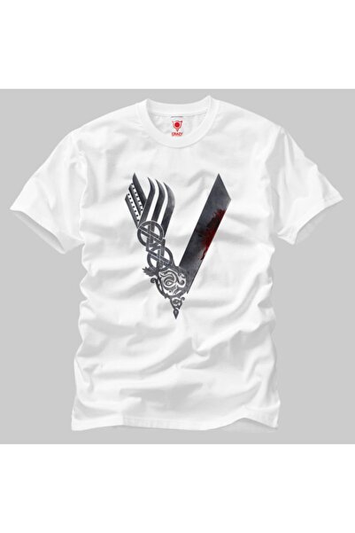 Crazy Чоловічий футболка - Дизайн з логотипом Vikings