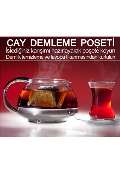 FırsatYeri Pratik 100% Doğal Kâğıt Ihlamur Demleme Poşeti 25'li Paket Ergonom...