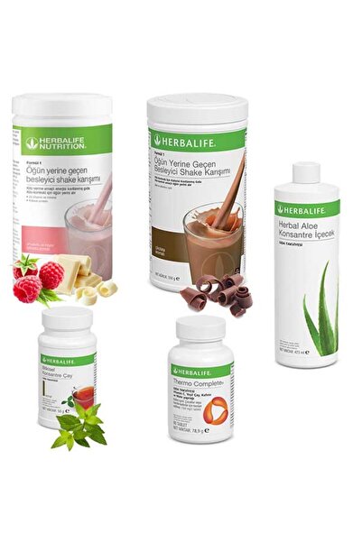 Herbalife Ahududu Shake 1 - Çikolata Shake 1 - Çay Klasik 50 Gr - Aloe Vera -...
