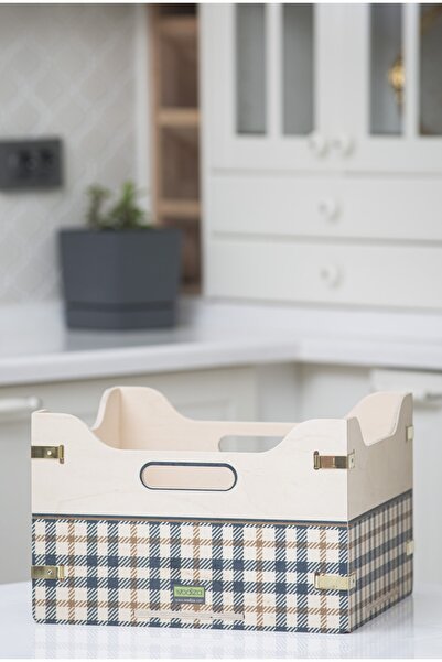 Wodiza Ahşap Organizer Sepet Large Boy 34cm X 31cm X22 Cm - Picnic
