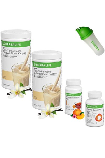 Herbalife Shake Vanilya 2 Çay Şeftali Thermo Complete Shaker