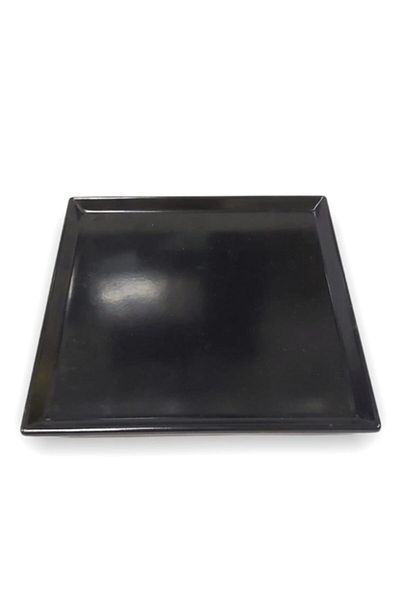 Evren 20*20cm Black Presentation Plate Thermo Melamine