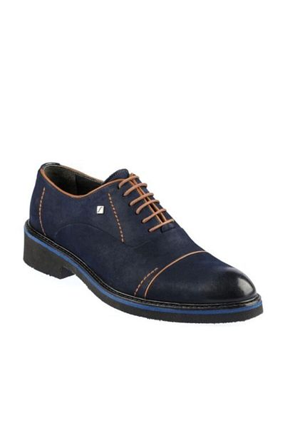 Fosco Pantofi casual pentru bărbați, cu șireturi, albastru nubuc, piele nubuc, talpă Eva 6045 49 45