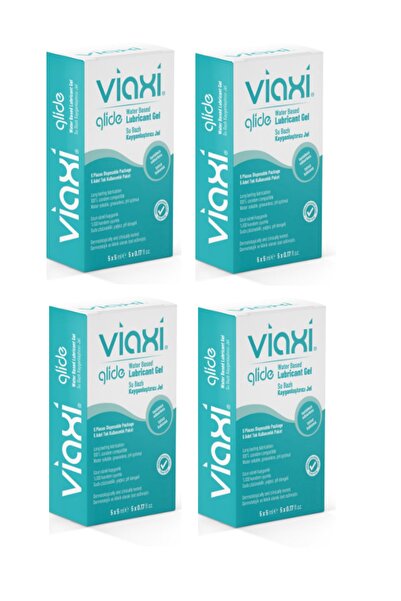 Viaxi Su Bazlı  Renksiz ve Kokusuz Kayganlaştırıcı Jel 5x5 ml x4 Adet
