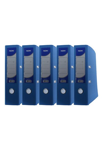 Noki Large Plastic Folder (56411-110) Light Blue Pack of 5