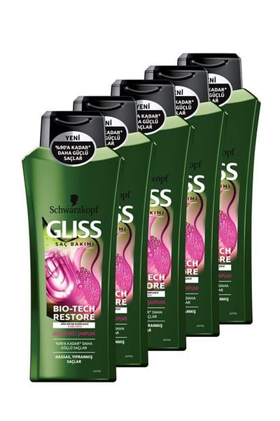 Gliss Bio-tech 525 Ml Strengthening Shampoo - X 5 Pieces