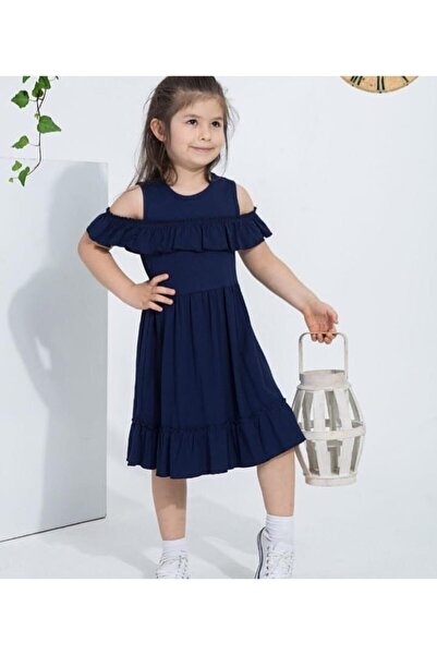 CICIKIZ Girl's Dress with Shoulder Detail