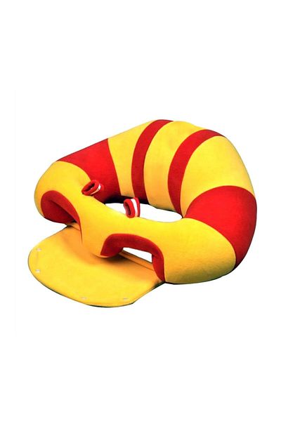 Teknor Yellow Red Protective Pillow - Baby Sitting Support Cushion, Small Size