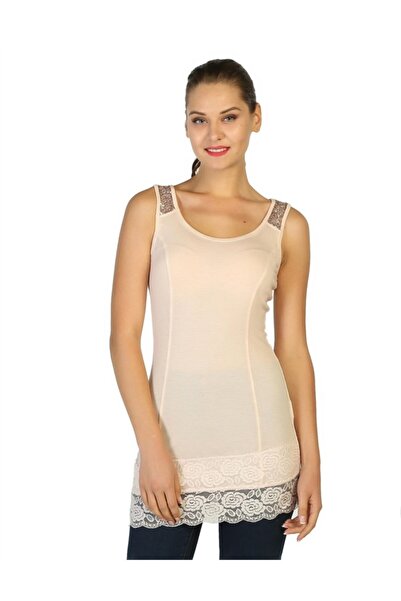 Bulalgiy Kadın Kayısı Dantelli Payetli Bluz - Bga177012