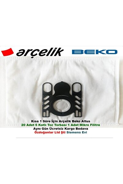 Beko -arçelik Tt 4120 Saci de praf 20 bucăți