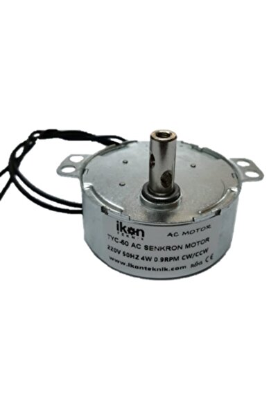 İKON TEKNİK AC SENKRON TYC 50 4 Watt 0.9 RPM 220 Volt ŞÖMİNE ÇEVİRME MOTORU Ç...