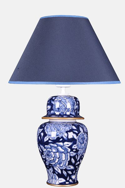 Qdec Bleu Blanc Shah Vase Lampshade Interlaced Rose K.blue