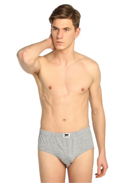 Tutku Ανδρικό βαμβακερό 2 τεμάχια λευκό 2 τεμάχια μαύρο 2 τεμάχια γκρι σλιπ 6 τεμαχίων