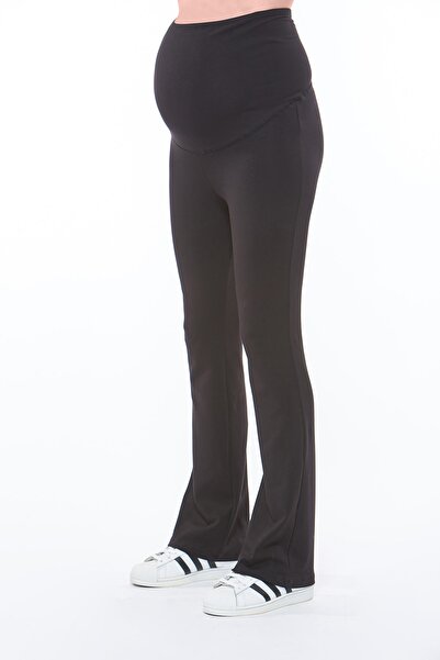 Motherway Maternity Flare Leg Black Leggings Pants