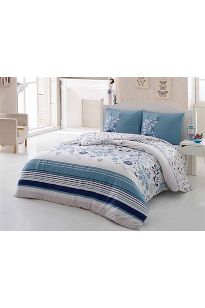 Kristal By Taç Set cuvertură de pilota Crown-cristal 100% bumbac Ranforce Double (albastru)