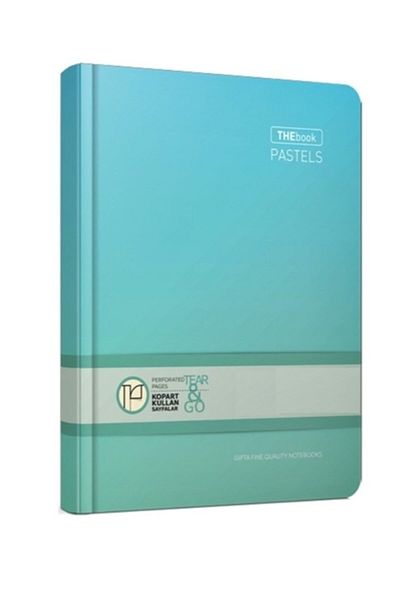 Gıpta 3310 Книгата, пастелни нишки, твърди корици, 120 страници, 17x24 квадратни, цветен тефтер