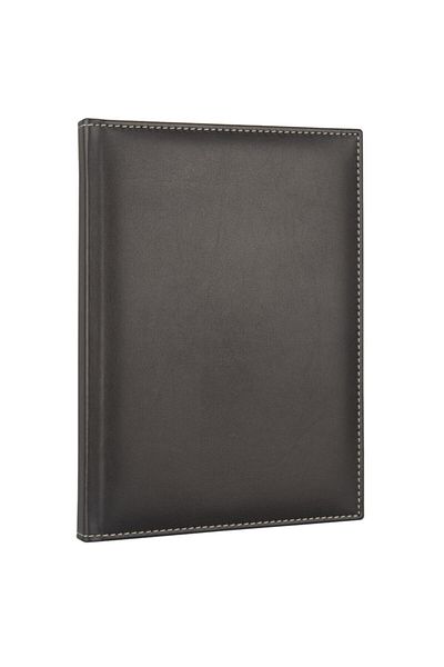 2K Leather Cover Notebook Agenda Undated Striped 20x28 Cm