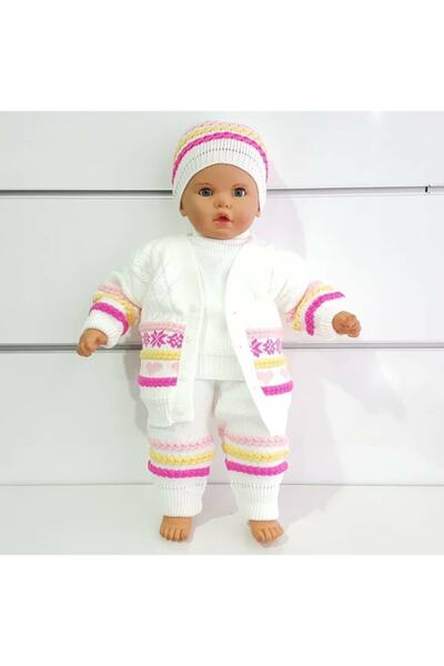 bebegen Triko 4 Lü Kız Bebek Takımı