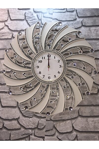 QUARTZ 'iş-sat' Büyük Boy Taşlı Salon Tipi Modern Duvar Saati ( Yeni Model ) ...