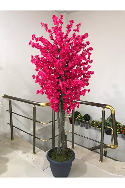 Cihan Çiçek Yapay Ağaç Fuşya Bahar Dalı 180 Cm