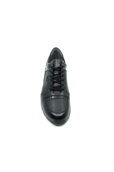 Fosco Black Genuine Leather Sports Shoes 2006 306 888