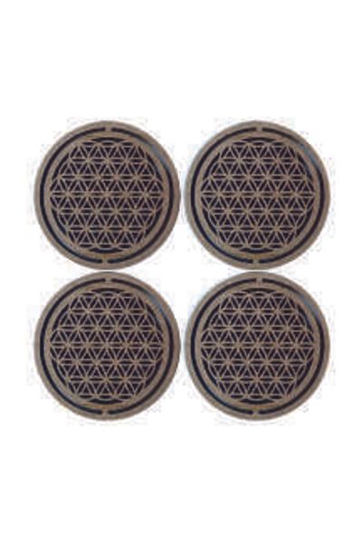 Seas Door 4 Pieces 6 Mm 12 Cm MDF Cup