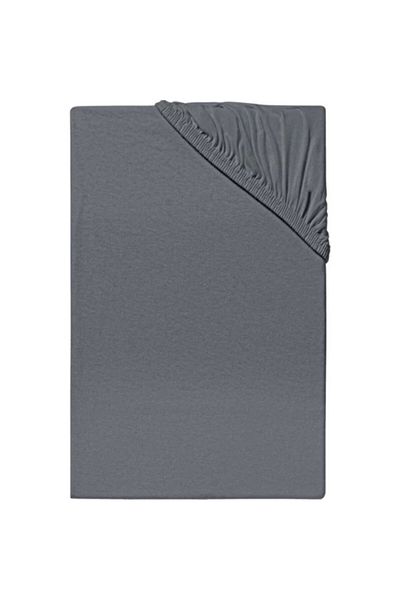 Şanlı King Size Combed Cotton Elastic 180 X 200 cm Anthracite Bed Sheet