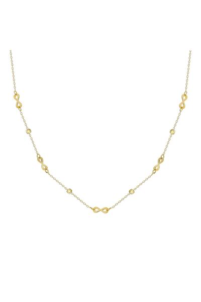 Glorria Kadın Sarı Altın Dorika Sonsuzluk Kolye