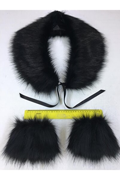 kurkyaka Imitasyon Kürk Şal Yaka  Kolluk