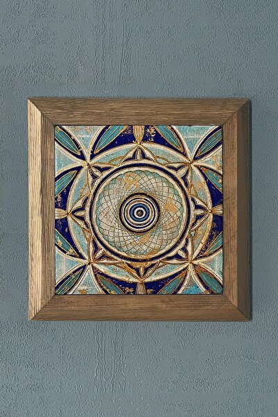 Oscar Stone Decor Masif Çerçeveli Taş Tablo- Duvar Dekoru- 28x28 cm