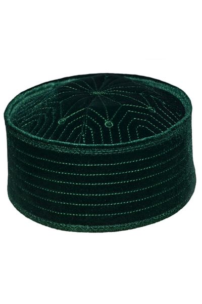 şahinbak Green Velvet Rufai Skullcap - Molded T050