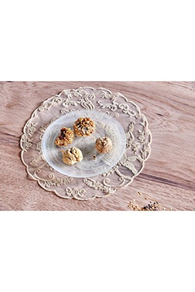 caka home design 2'li Supla Gipürlü Tül ( Krem )