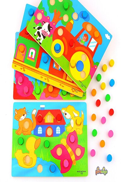 PİRAMİGO Renk Biliş Montessori 3d Baby Puzzle 2 Adet