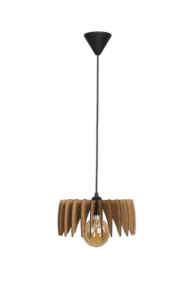 MadamVila Ahşap Rustik Küçük Boy Tekli Avize