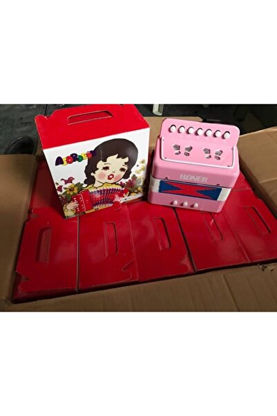 HONER 3 Bas Mini Boy Pembe Renk Çocuk Akordeonu-