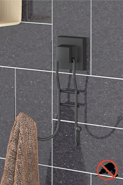 Teknotel Delme Vida Matkap Yok! Easyfıx Yapıskanlı Ikili Askı Mat Siyah Ef236