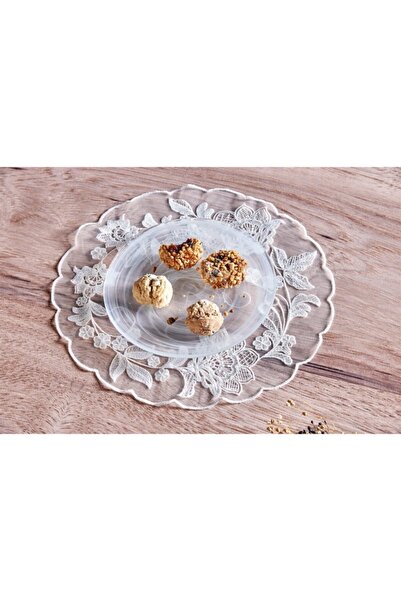 Caka home 2'li Supla Gipürlü Tül ( Ekru )