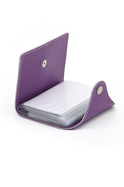 2K Credit Card Holder Lilac 10 Leaves Vertical 7.5x9.7 Cm