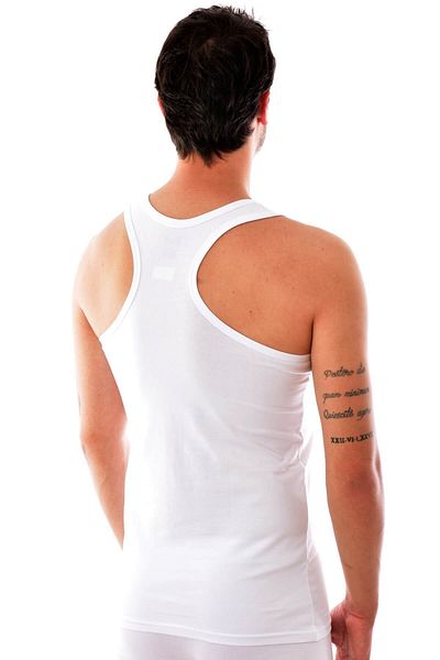 Tutku Men's White Elite 1304 Sports Elasthan Undershirt 3 Pieces