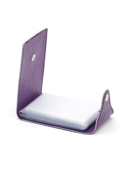 2K Credit Card Holder Lilac 10 Leaves Horizontal 7x10,5 Cm