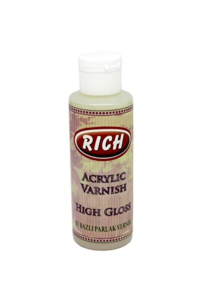 Rich Su Bazlı Vernik Parlak (HİGH GLOSS ACRYLİC VARNİSH) 130 Cc.