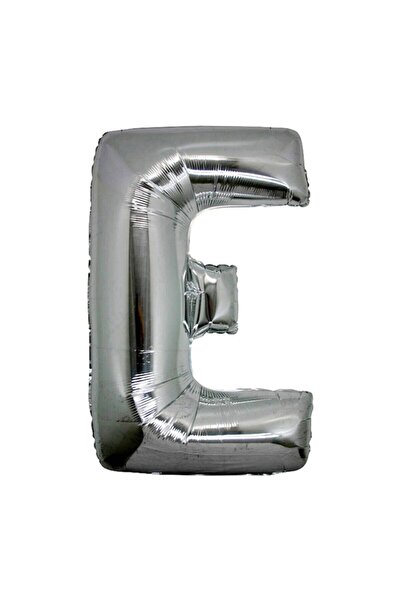 ikm balon بالون فضي على شكل حرف E بطول 100 سم