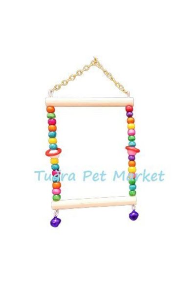TUĞRA PET MARKET Tuğra Pet Market Muhabbet Kuşu Oyuncağı Ve Salıncağı (4 LÜ SET) Oyuncak Seti