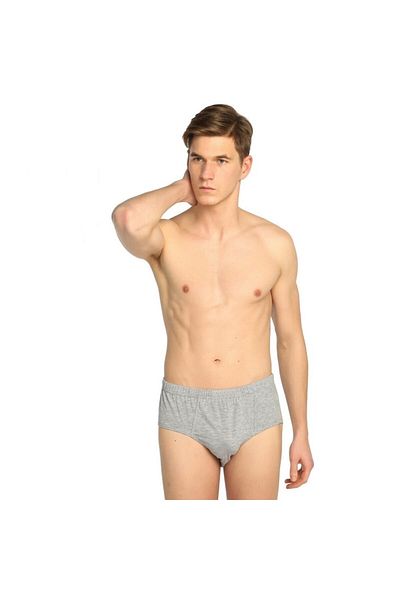 Tutku Chiloți din bumbac pieptănat de culoare gri, 3 bucăți