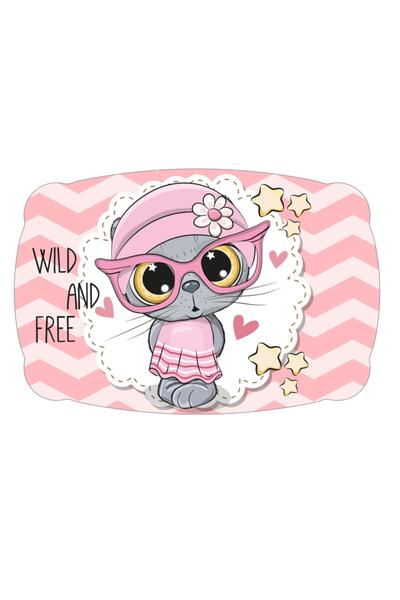 HOBBY LİFE Gree Home Deco Illustrated Baby Stool